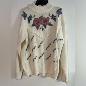 Alfred Dunner vintage sweater with embroidery